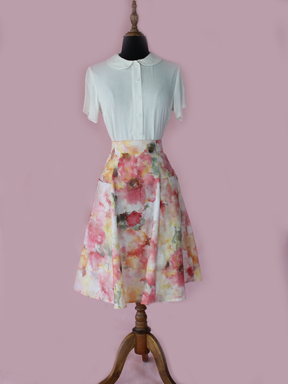 Polly Pocket A-line Skirt - Floral Prints