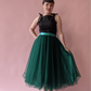 With Love Bree-Lacey Ballerina Tulle Skirt in Green - Front View.