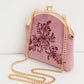 Victoriana Embroidered Bag Rose Pink Velvet