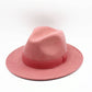 Wool Fedora Hat with Ribbon Crushable Waterproof