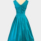 Vivian Teal 1950s Vintage Dress
