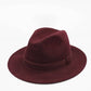 Wool Fedora Hat with Ribbon Crushable Waterproof