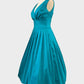 Vivian Teal 1950s Vintage Dress