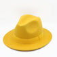 Wool Fedora Hat with Ribbon Crushable Waterproof