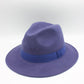 Wool Fedora Hat with Ribbon Crushable Waterproof