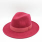 Wool Fedora Hat with Ribbon Crushable Waterproof