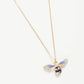 FABLE  Enamel Bee Long Necklace - Hanging Box