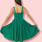 Valerie A-line Swing Dress -  Green