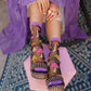 Magic Mushrooms Black Sheer Crew Sock