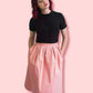 Audrey Peter Pan Collar Blouse - Black